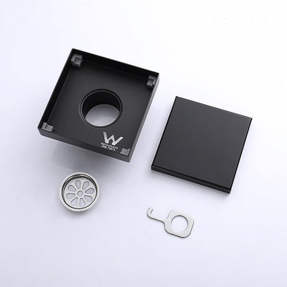 Decaura Tile Insert Shower Drain Grate Floor Waste Black 304 Stainless Steel