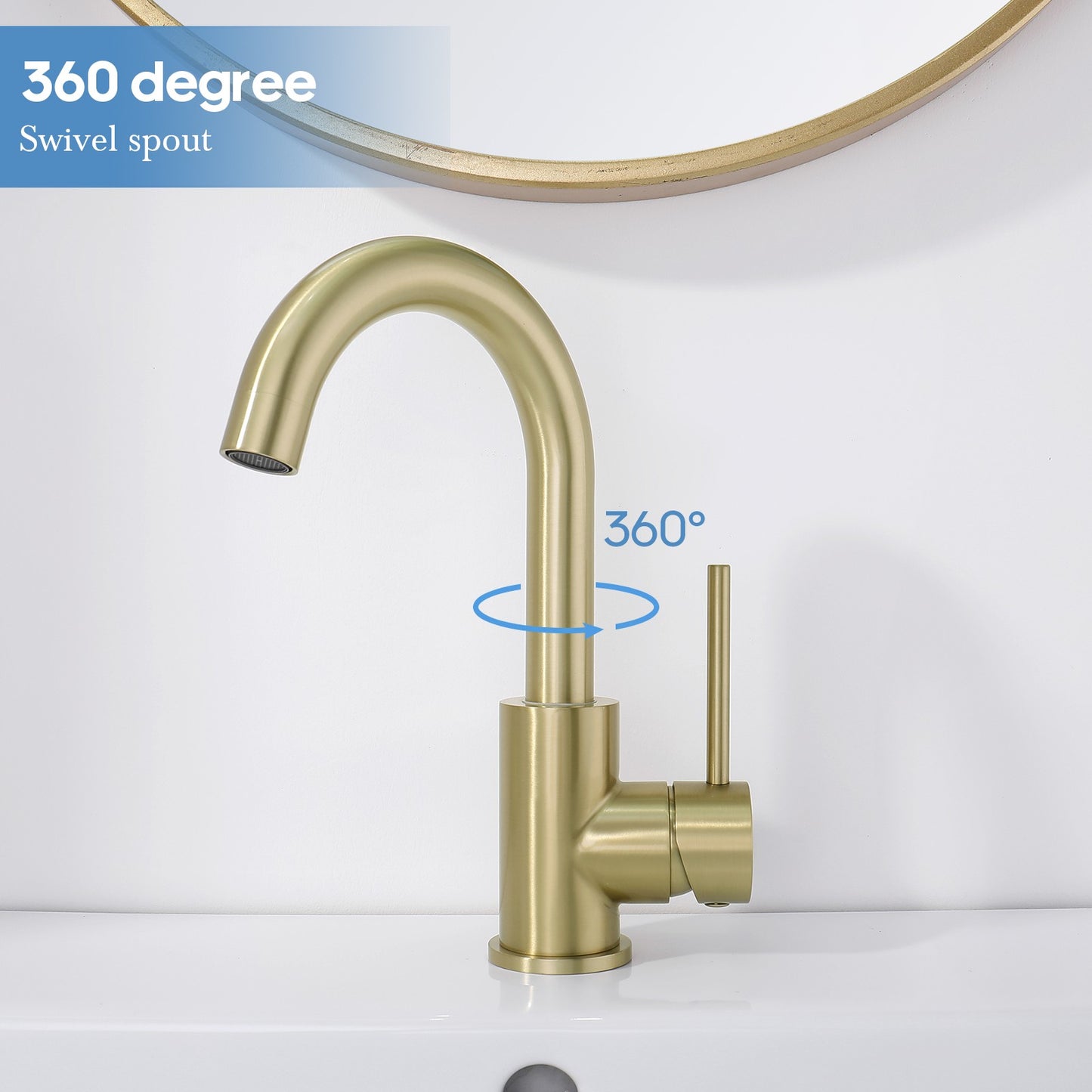 Decaura Bathroom Basin Vanity Mixer Tap Brushed Nickel/Chrome/Black/Brushed Gold