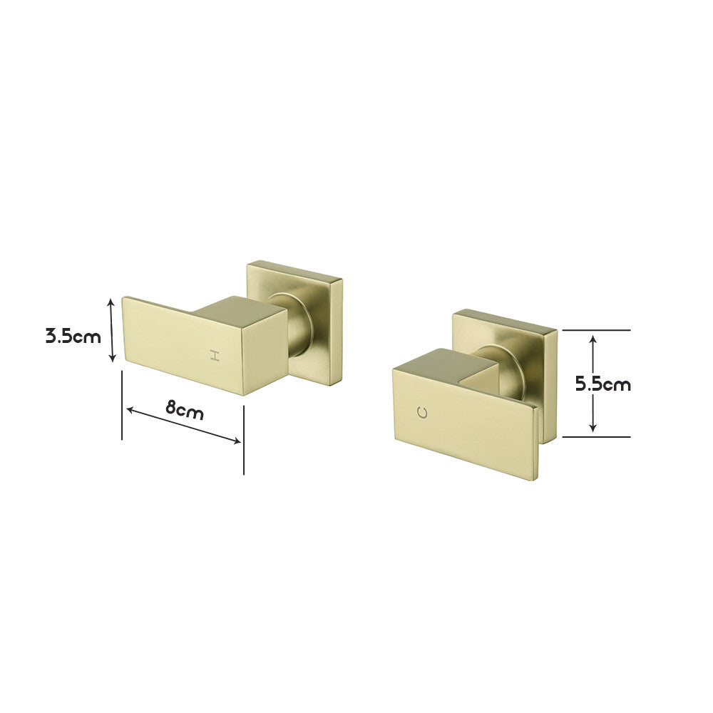 Decaura Shower Mixer Tap Square Brushed Gold/Chrome/Black Wall Mounted Tapware