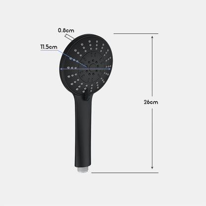 Decaura 5-Mode Hand Held Shower Head High Pressure with 1.5m Shower Hose Black