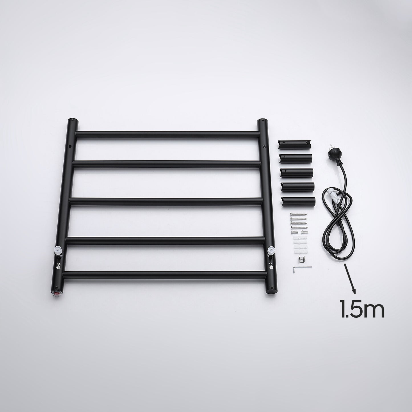 Decaura Heated Towel Rail Rack 304 Stainless Steel Freestanding/Wall Mounted