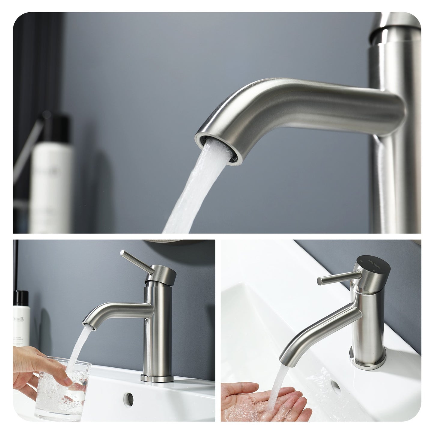 Decaura Bath Basin Mixer Tap Vanity Faucet Single Handle Tapware with Pop Waste