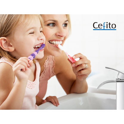 Cefito Basin Mixer Tap Bathroom Tap Laundry Faucet Sink Swivel Silver