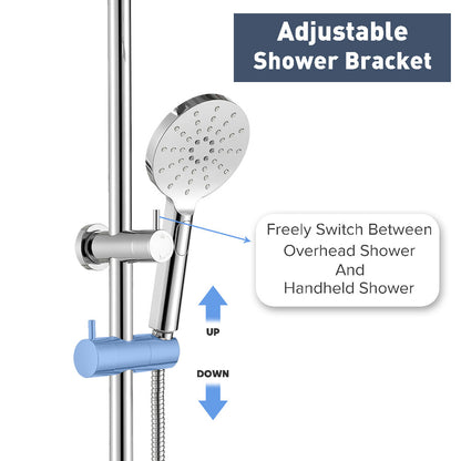 Decaura Shower Head Set Gooseneck Arm Brushed Gold/Black/Chrome/Gunmetal WELS