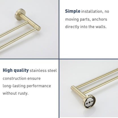 Towel Racks 600mm 750mm Toilet Roll Holder Robe Hook Chrome Black Brushed Gold