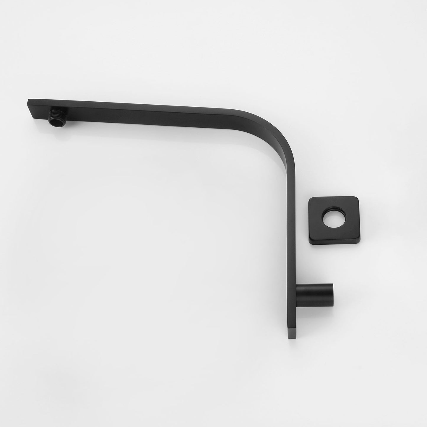 Decaura Gooseneck Shower Arm Black Square Bathroom Overhead 29cm in height