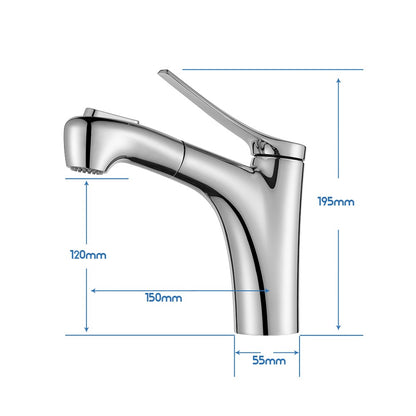 Decaura Bath Basin Mixer Tap Vanity Faucet Single Handle Tapware with Pop Waste