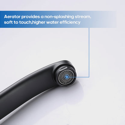 Decaura Laundry Sink Mixer Tap Black Swivel Long Arm Kitchen Faucet