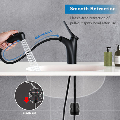 Decaura Bath Basin Mixer Tap Vanity Faucet Single Handle Tapware with Pop Waste