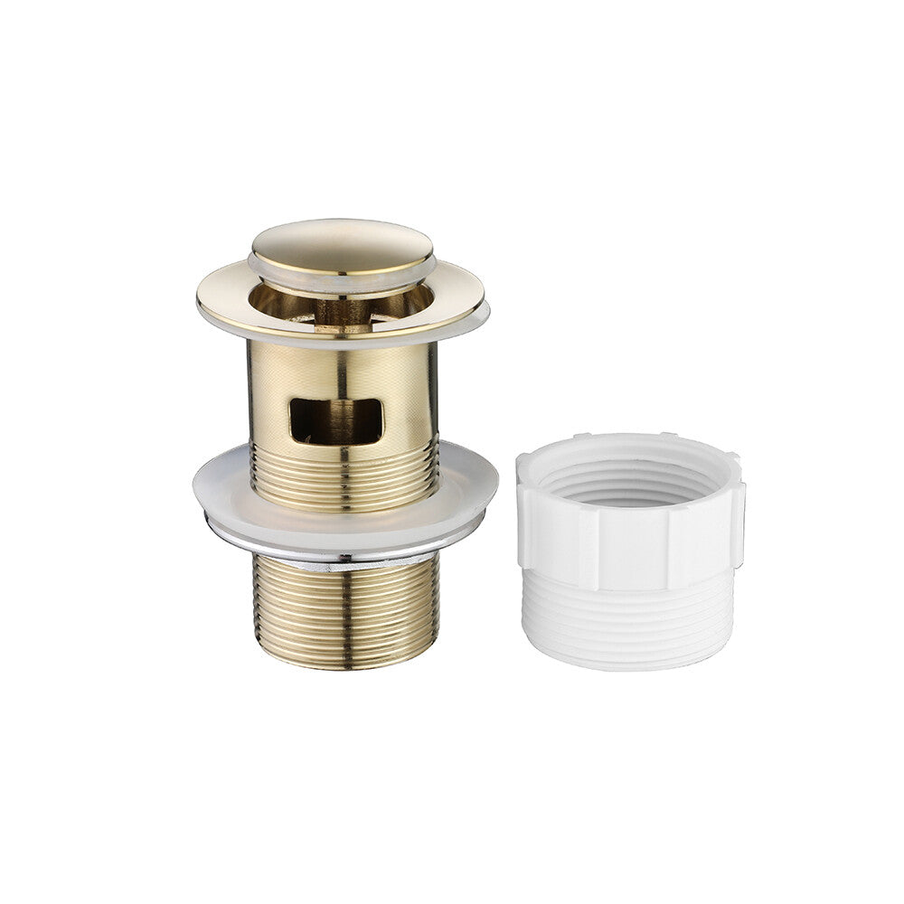 Decaura Pop Up Waste with Overflow Brushed Gold for Bathroom Basin Vanity