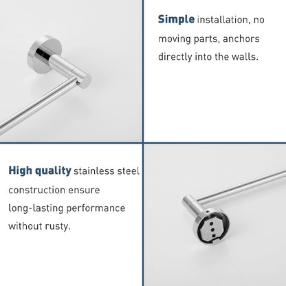 Decaura towel rail racks toilet roll holder robe hooks bathroom Accessories set