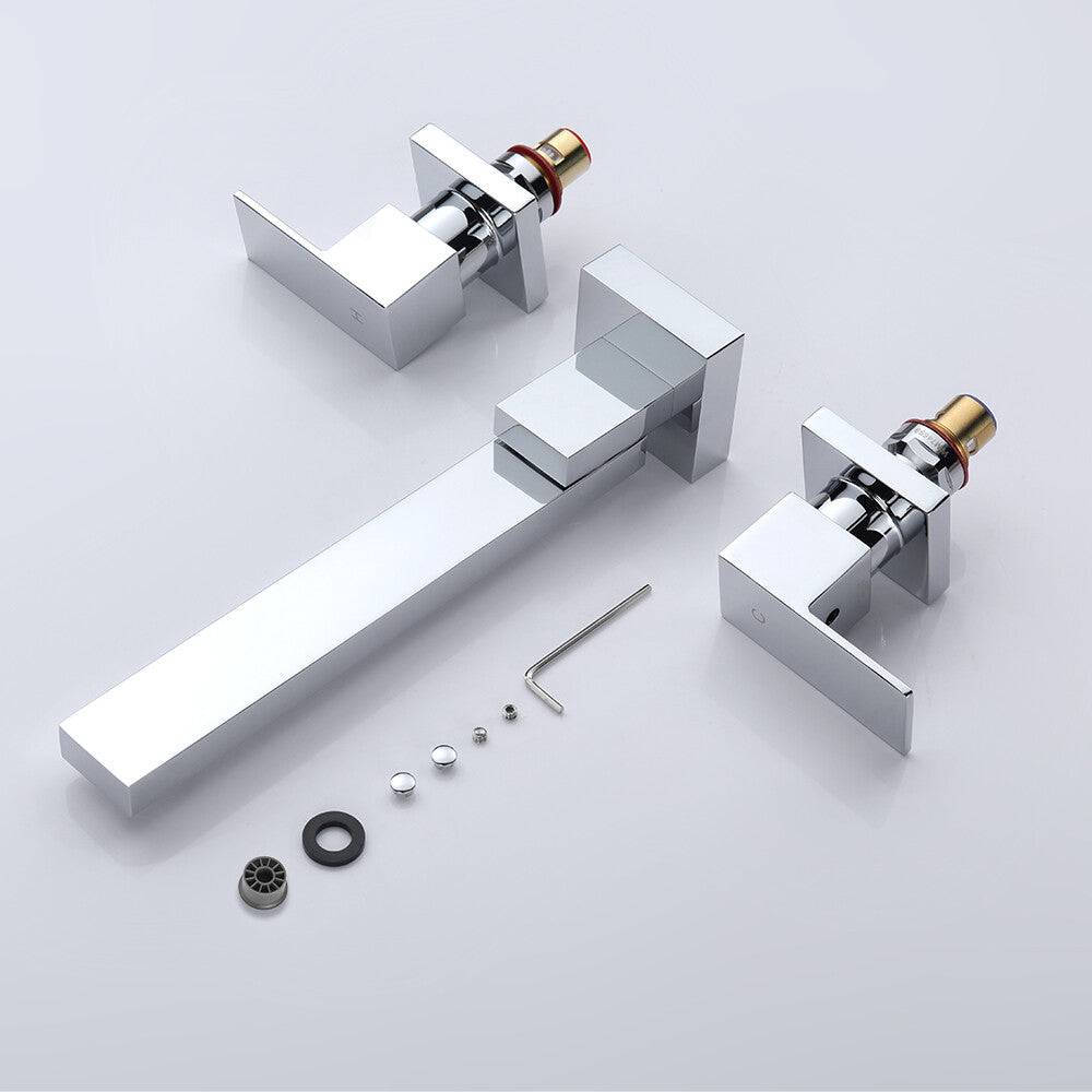 Decaura Bath Spout Wall Water Spout Basin Shower Mixer Taps Tapware Set Bathroom