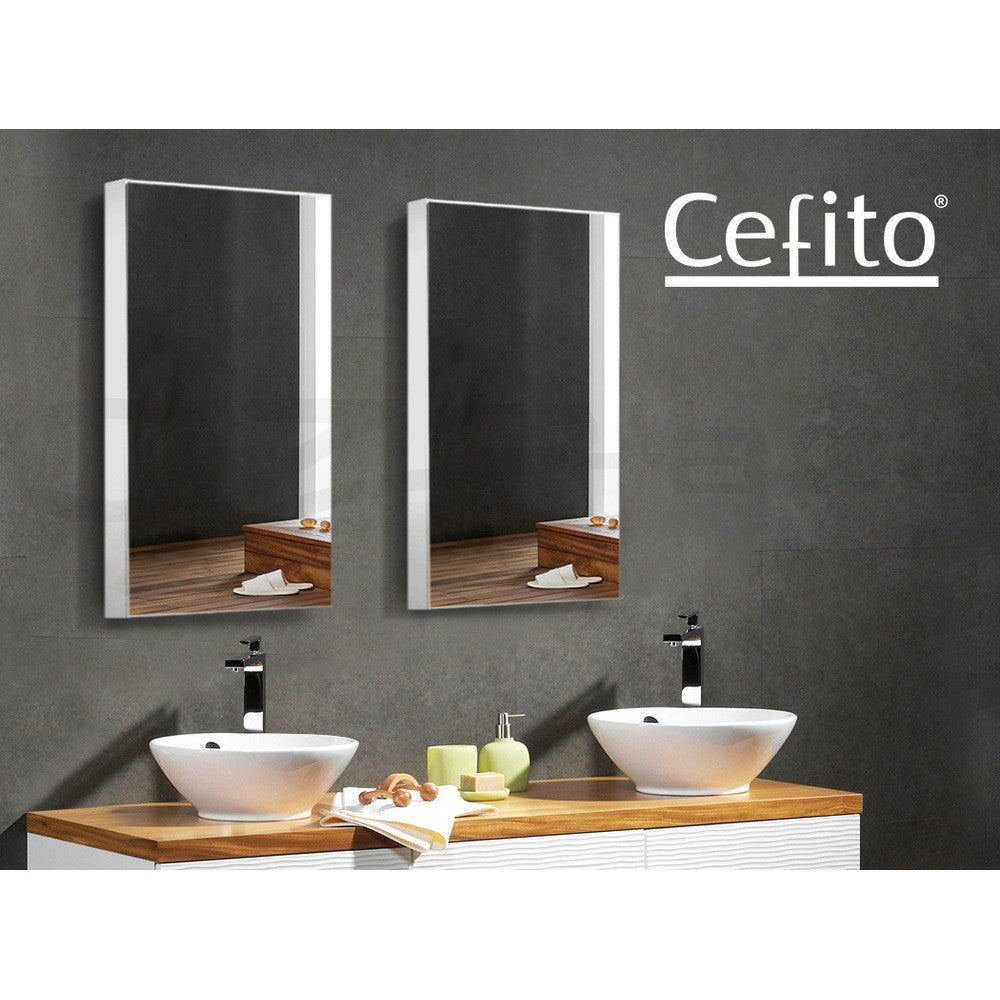 Cefito Bathroom Mirror Cabinet 450x720mm Vanity Medicine Shaving Makeup White