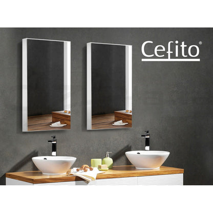 Cefito Bathroom Mirror Cabinet 450x720mm Vanity Medicine Shaving Makeup White