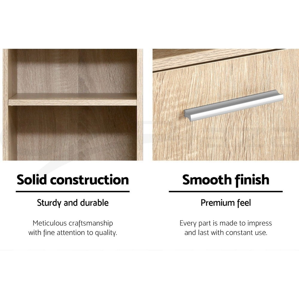 Artiss Bathroom Cabinet Storage 185cm Wooden Tallboy Furniture Toilet Cupboard