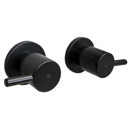Decaura Shower Mixer Tap Valve Wall Tapware Chrome/Black/Gold 1/4 Turn Twin Taps