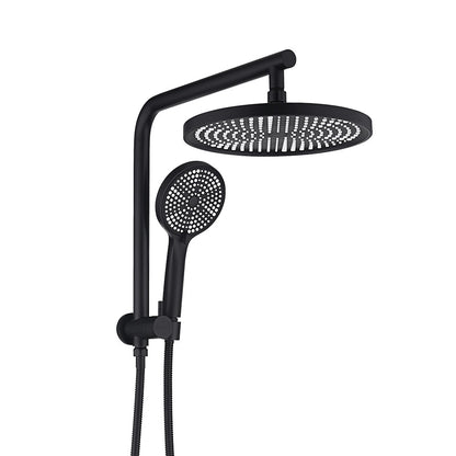 Decaura 9" or 10" Shower Head Set Gooseneck Chrome Black Golden Wall Shower Taps