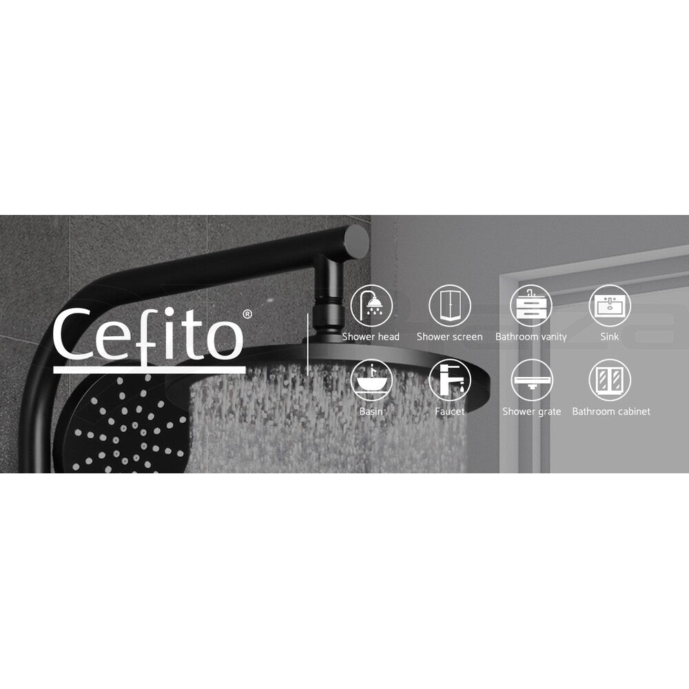 Cefito Shower Mixer Tap Wall Bath Taps Bathroom Basin Faucet Vanity Brass Black