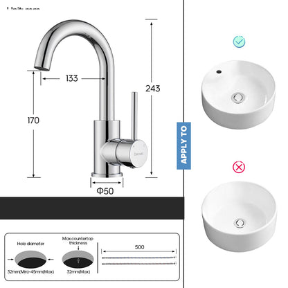 Decaura Bathroom Basin Vanity Mixer Tap Brushed Nickel/Chrome/Black/Brushed Gold