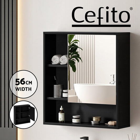 Cefito 560mm Bathroom Mirror Cabinet Medicine Adjustable Shelf Wall Mounted
